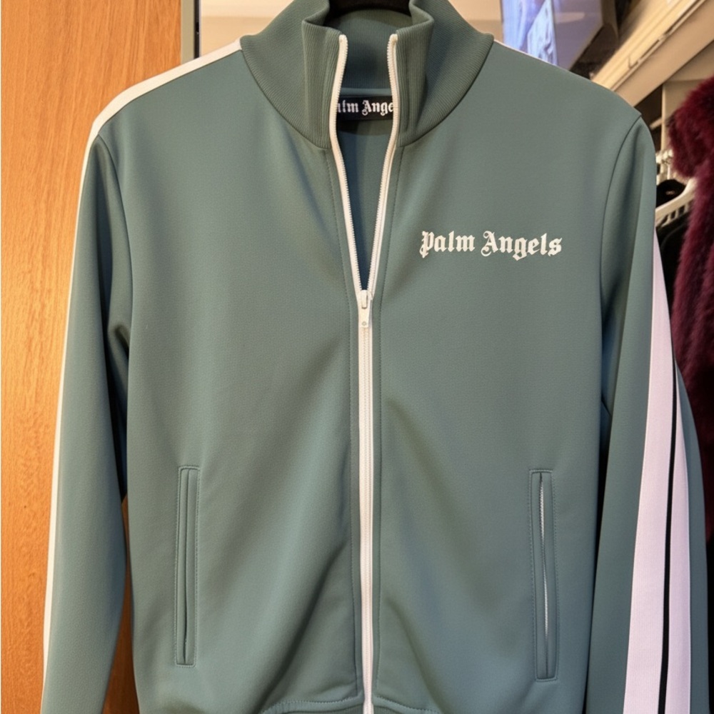 Palm Angels Teal Bomber Jacket